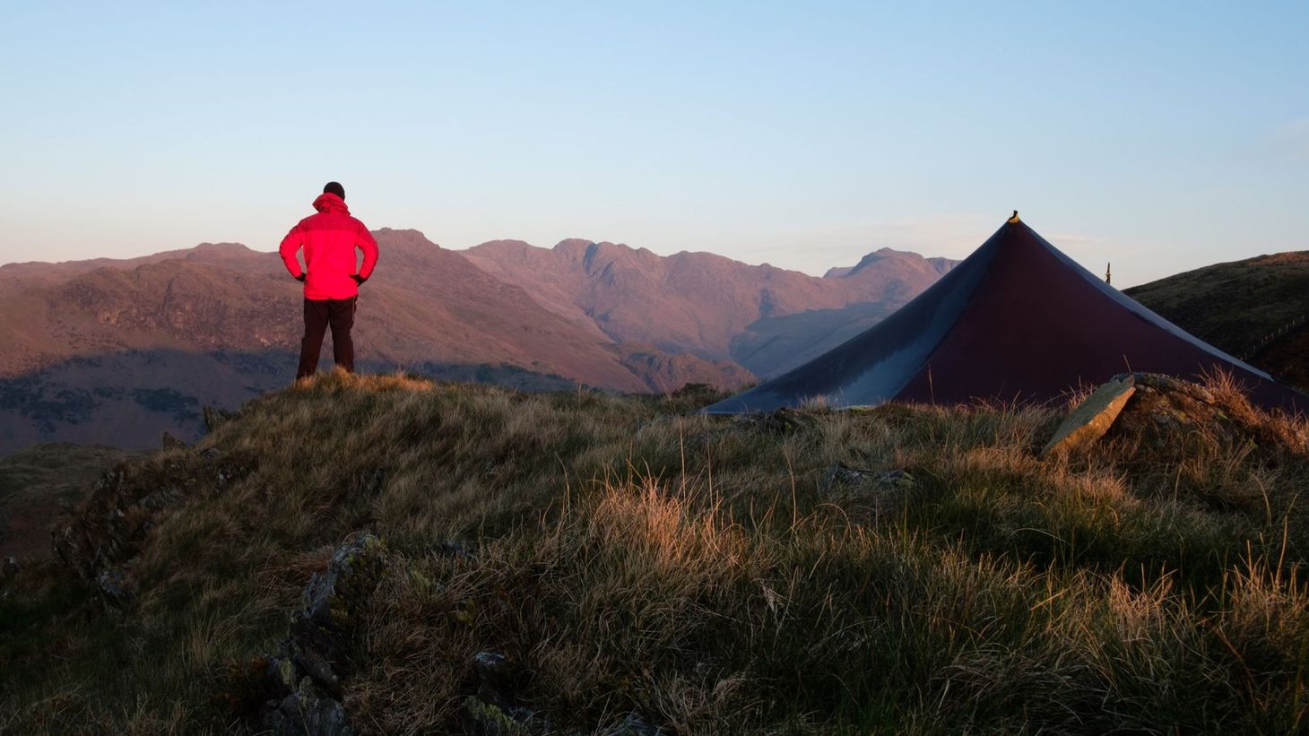 Pike of Blisco, Crinkle Crags and Bowfell from Lingmoor Fell